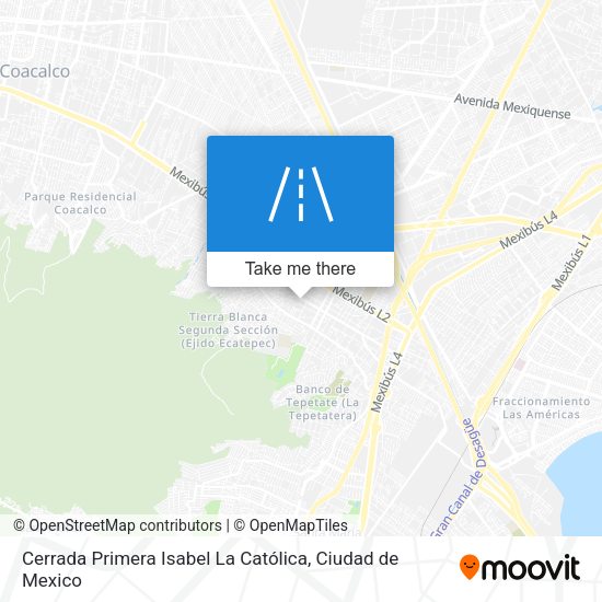 Mapa de Cerrada Primera Isabel La Católica