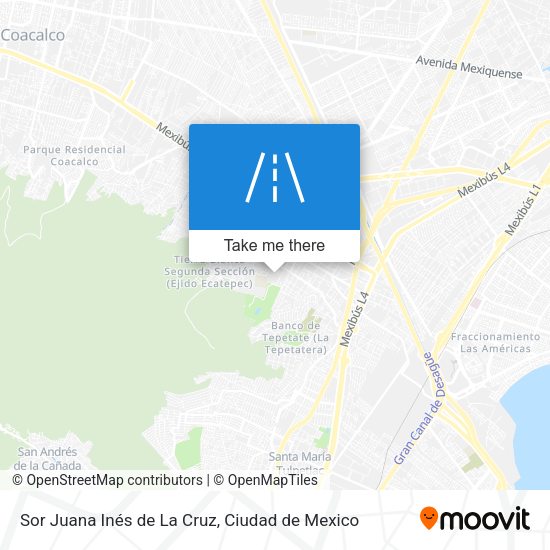 Mapa de Sor Juana Inés de La Cruz