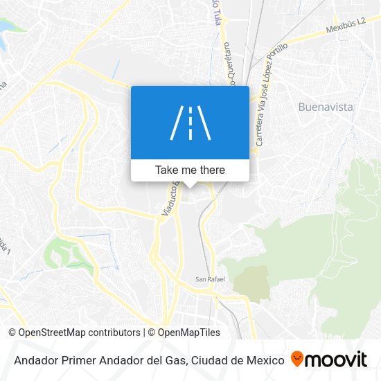Andador Primer Andador del Gas map