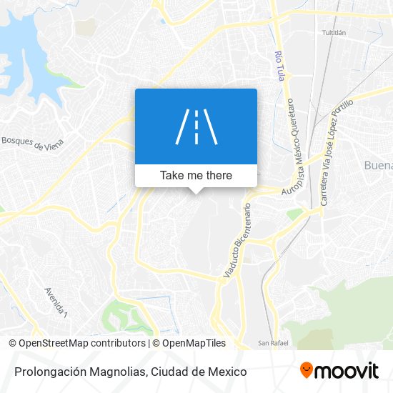 Prolongación Magnolias map