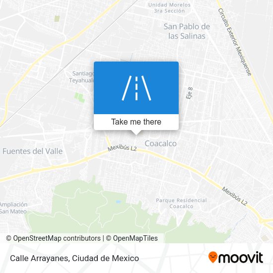Calle Arrayanes map