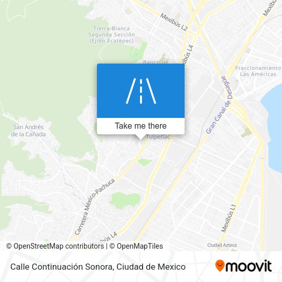 Calle Continuación Sonora map