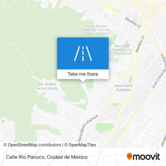 Mapa de Calle Río Panuco