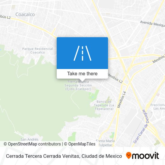 Mapa de Cerrada Tercera Cerrada Venitas