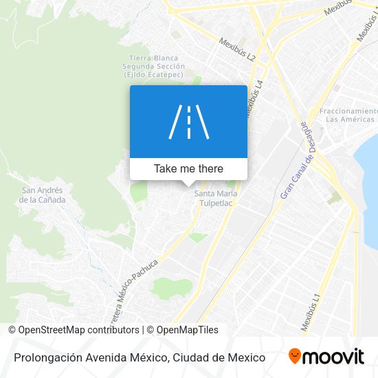 Prolongación Avenida México map
