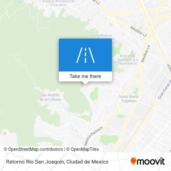 Mapa de Retorno Río San Joaquín