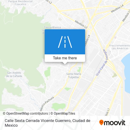 Mapa de Calle Sexta Cerrada Vicente Guerrero