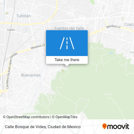 Mapa de Calle Bosque de Vides