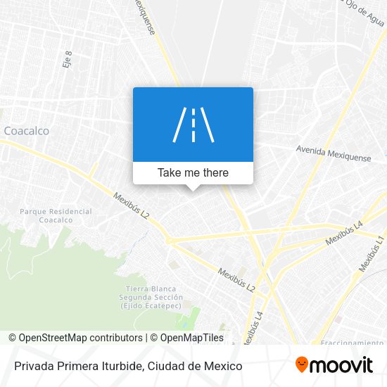 Privada Primera Iturbide map