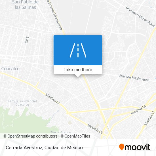 Cerrada Avestruz map