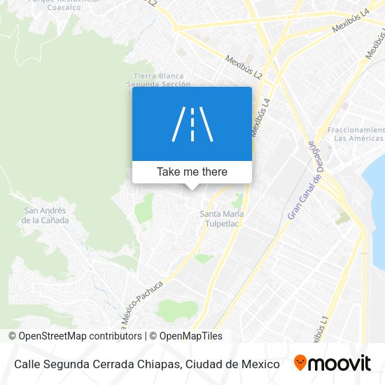 Calle Segunda Cerrada Chiapas map