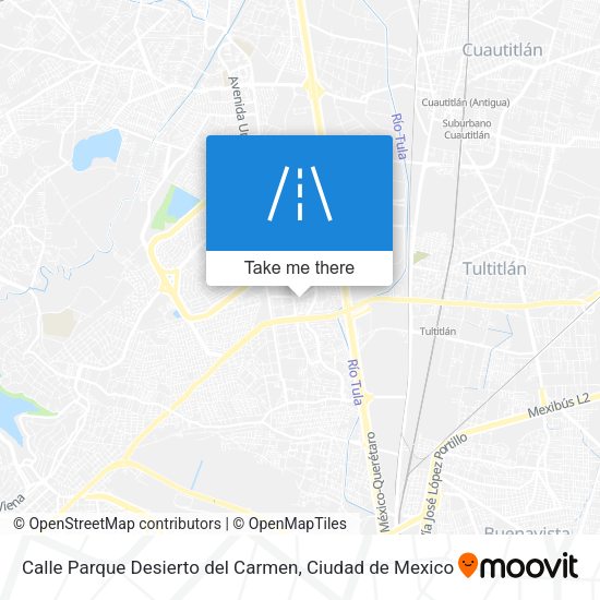 Mapa de Calle Parque Desierto del Carmen
