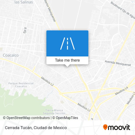 Cerrada Tucán map
