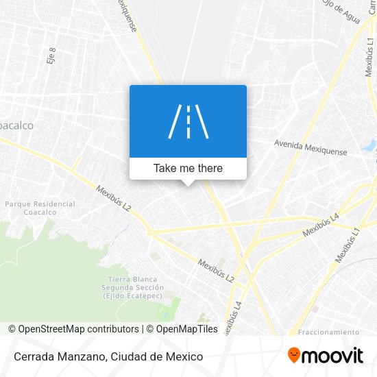 Cerrada Manzano map