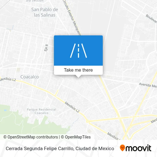 Cerrada Segunda Felipe Carrillo map
