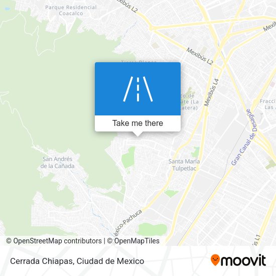 Cerrada Chiapas map