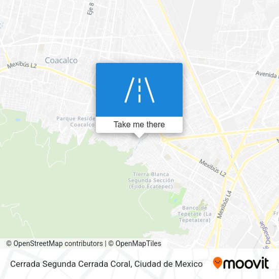 Cerrada Segunda Cerrada Coral map