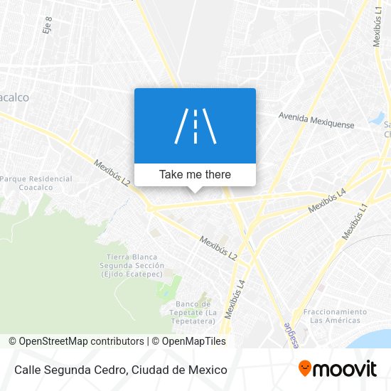 Calle Segunda Cedro map