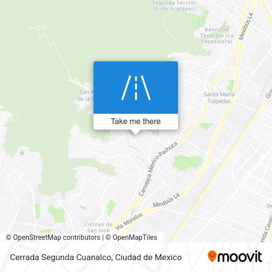 Mapa de Cerrada Segunda Cuanalco