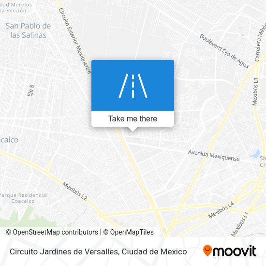 Circuito Jardines de Versalles map