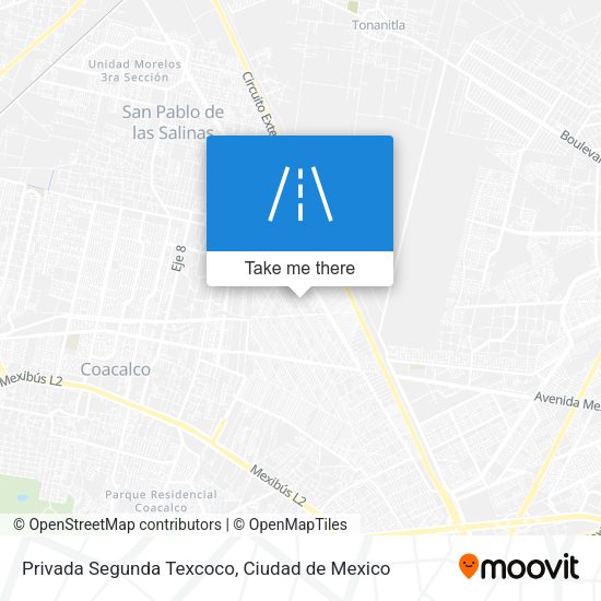 Privada Segunda Texcoco map