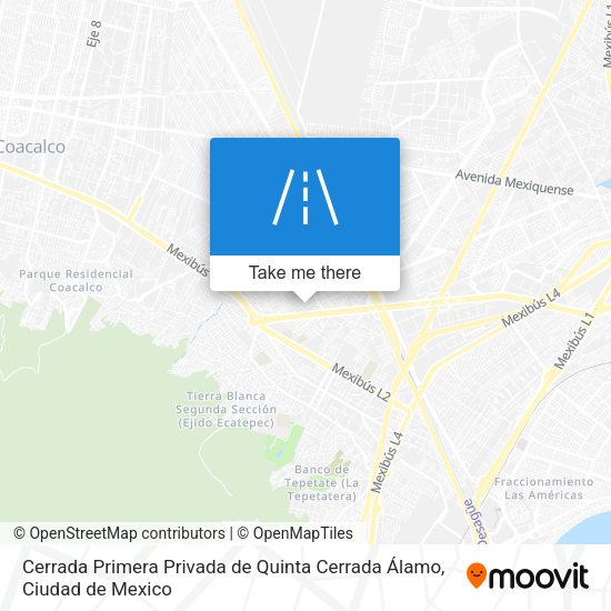 Cerrada Primera Privada de Quinta Cerrada Álamo map