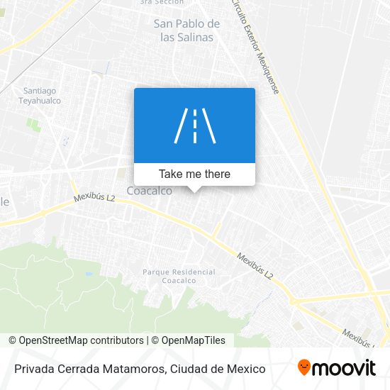 Mapa de Privada Cerrada Matamoros