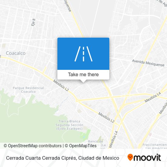 Cerrada Cuarta Cerrada Ciprés map