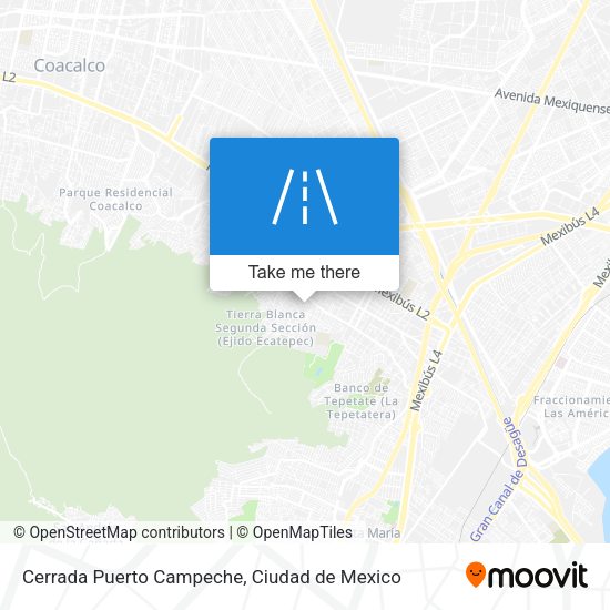 Cerrada Puerto Campeche map