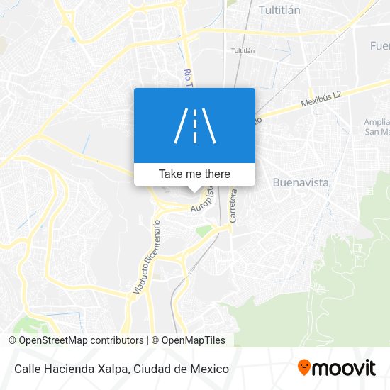 Calle Hacienda Xalpa map