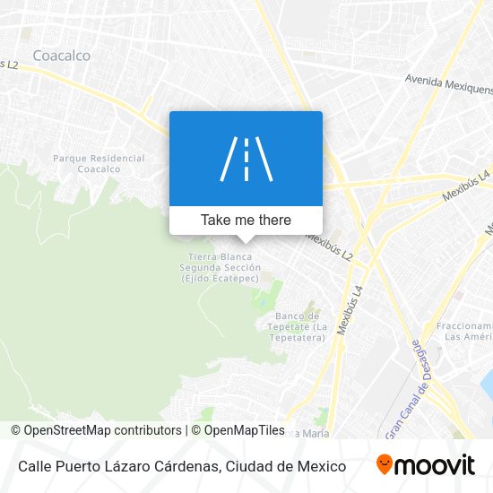Calle Puerto Lázaro Cárdenas map