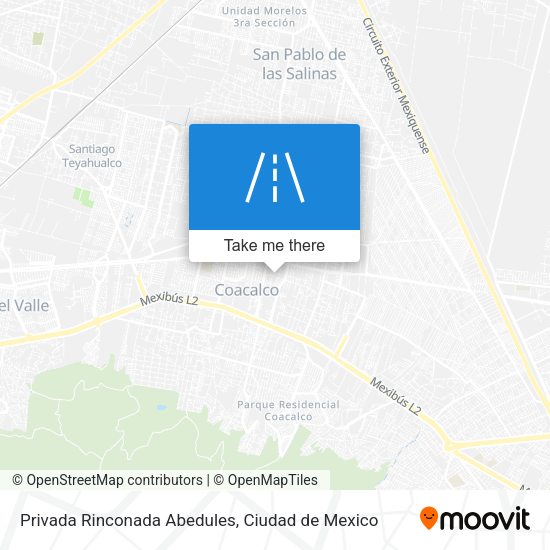 Privada Rinconada Abedules map