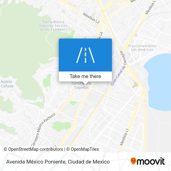 Avenida México Poniente map