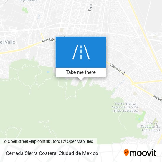 Cerrada Sierra Costera map