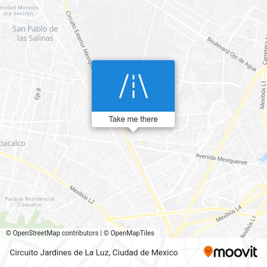 Circuito Jardines de La Luz map