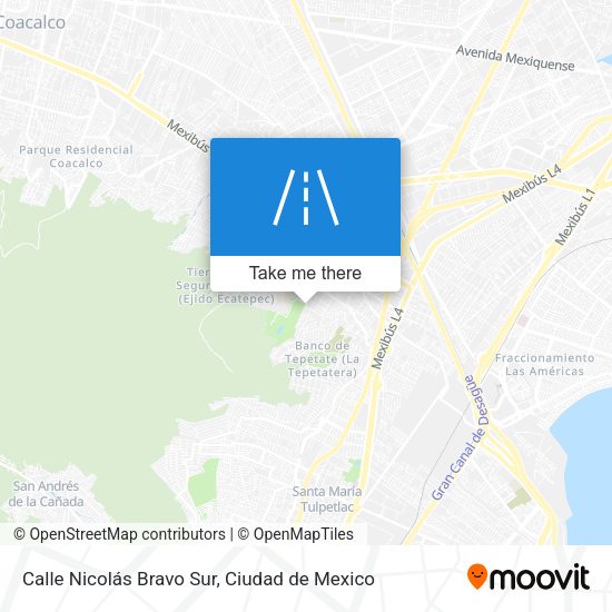 Mapa de Calle Nicolás Bravo Sur