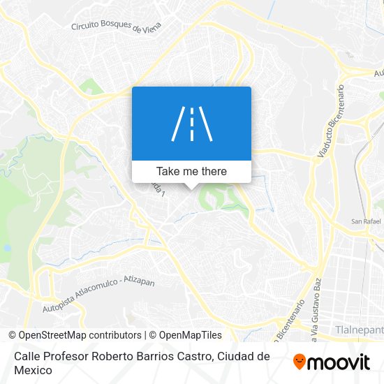 Mapa de Calle Profesor Roberto Barrios Castro