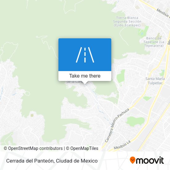 Mapa de Cerrada del Panteón