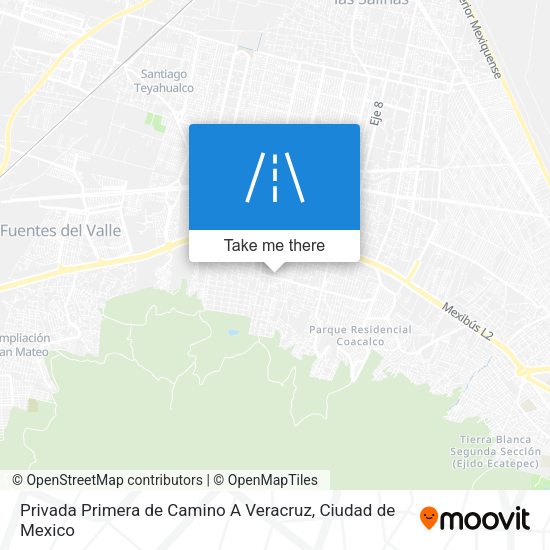 Mapa de Privada Primera de Camino A Veracruz