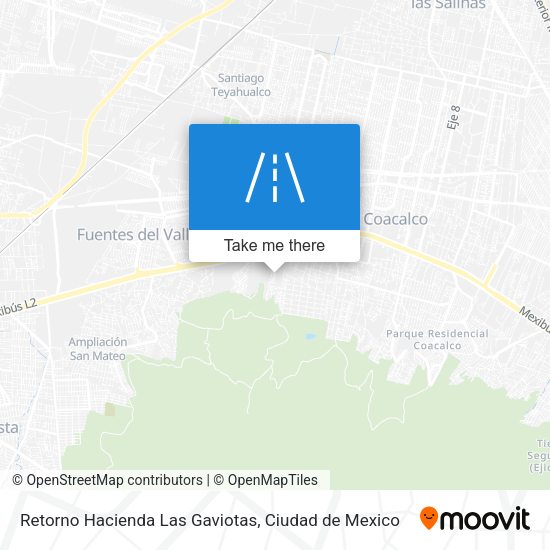 Retorno Hacienda Las Gaviotas map