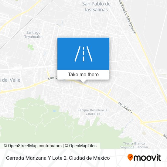 Mapa de Cerrada Manzana Y Lote 2