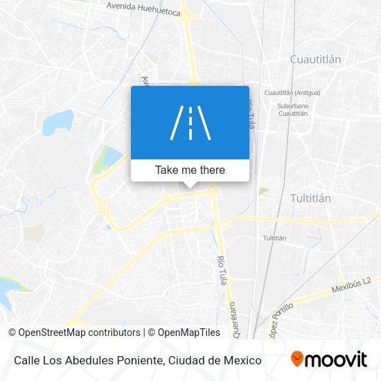 Mapa de Calle Los Abedules Poniente