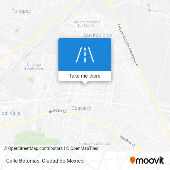 Mapa de Calle Betunias