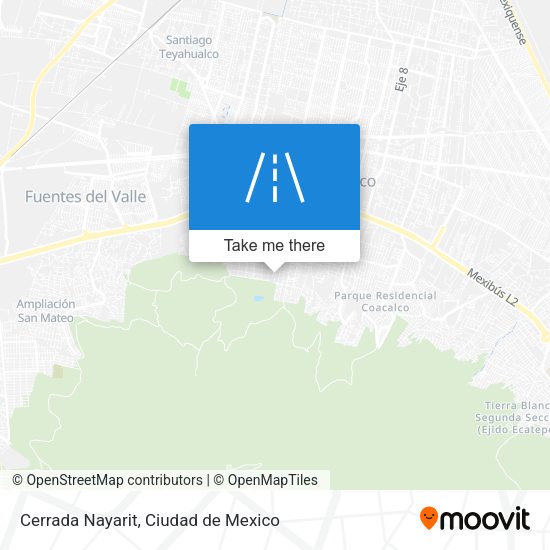 Cerrada Nayarit map