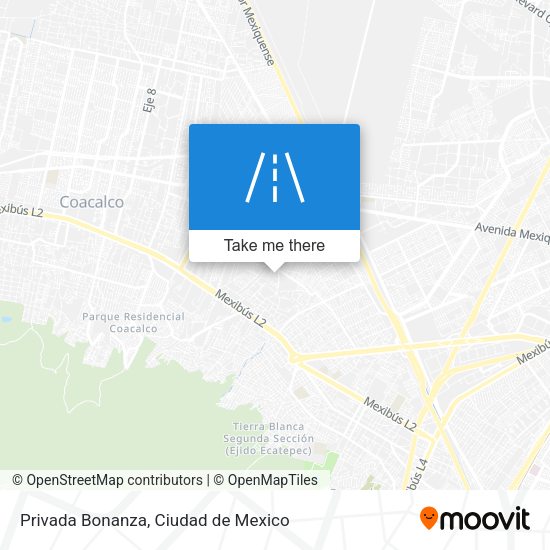 Mapa de Privada Bonanza