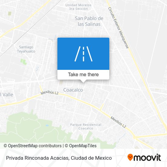 Privada Rinconada Acacias map