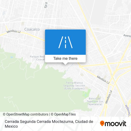 Mapa de Cerrada Segunda Cerrada Moctezuma