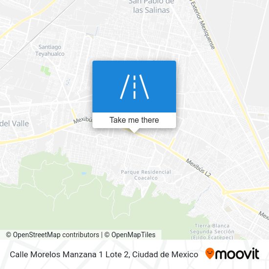 Mapa de Calle Morelos Manzana 1 Lote 2