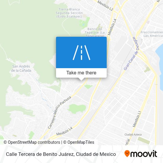 Mapa de Calle Tercera de Benito Juárez