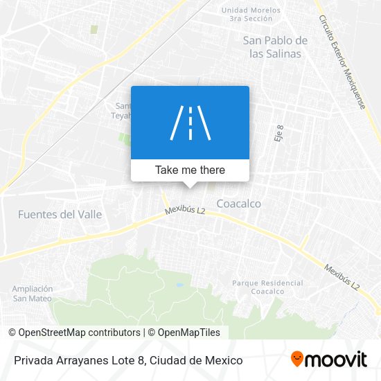 Mapa de Privada Arrayanes Lote 8